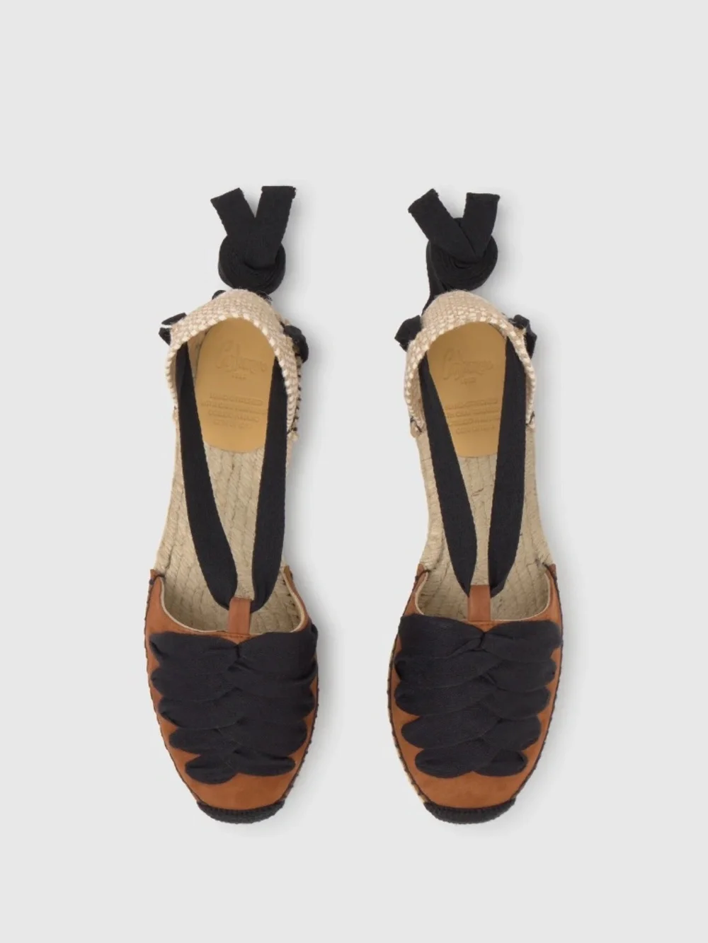 Castaner: Kiva espadrille flats in suede with ribbon closure Size 7 NIB